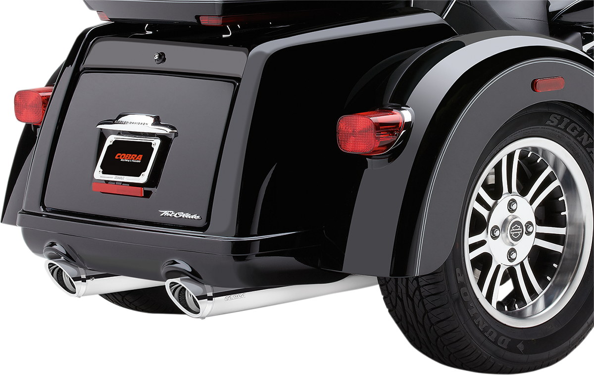 Cobra Tri Glide Mufflers - Chrome