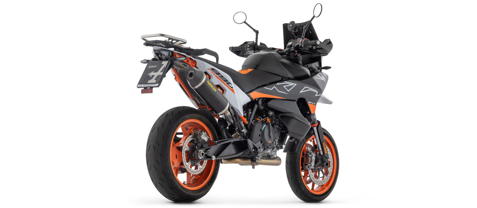 Race-Tech Aluminium Dark" Slip On With Carbon End Cap + Non Catalytic Link Pipe"