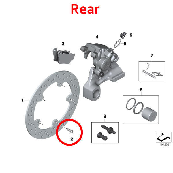 Proti Titanium Front Rear Brake Rotor Bolt Kit for S1000RR K67