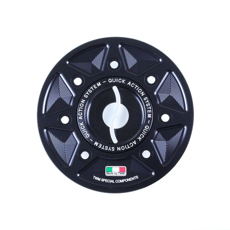 TWM Quick Action CNC Aluminum Gas Cap For Kawasaki - TKPR.04 - Silver