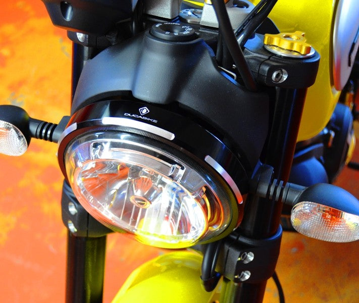 Ducabike DBK CFSCRA01 Scrambler Billet Aluminium Headlight Trim - BLACK
