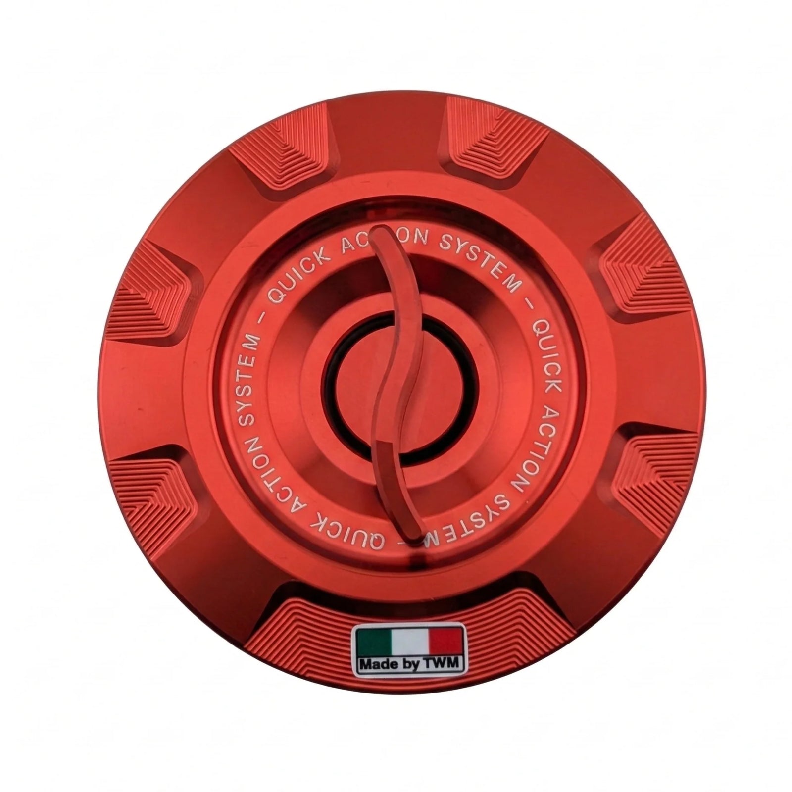 TWM Quick Action CNC Aluminum Gas Cap For Ducati - TDPR.09 - Red