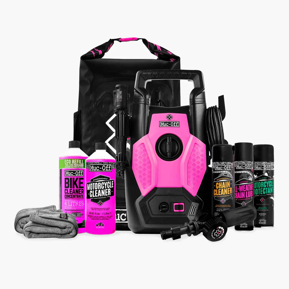 Muc-Off Motorcycle Pressure Washer Cleaning And Care Kit Bundle