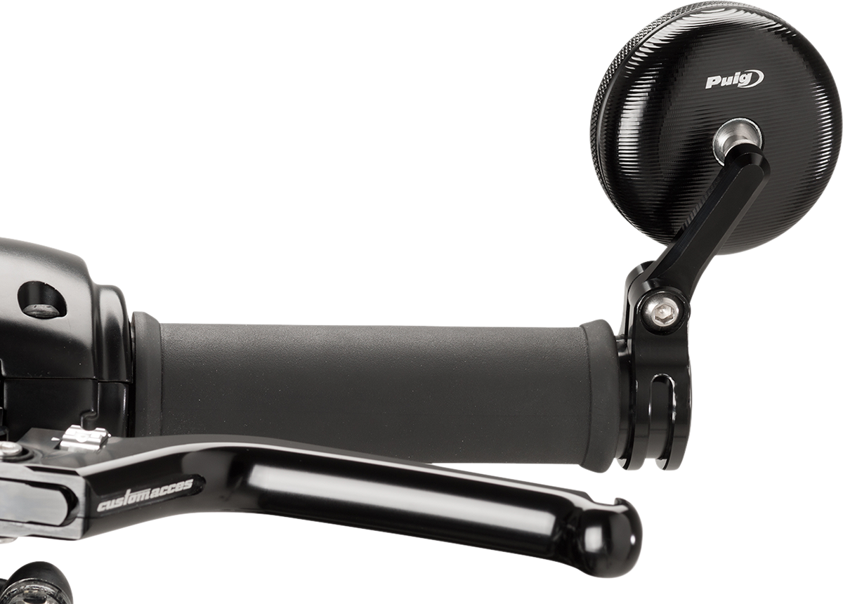 PUIG HI-Tech Parts Mirror - Tracker - Rear View - Round - Black