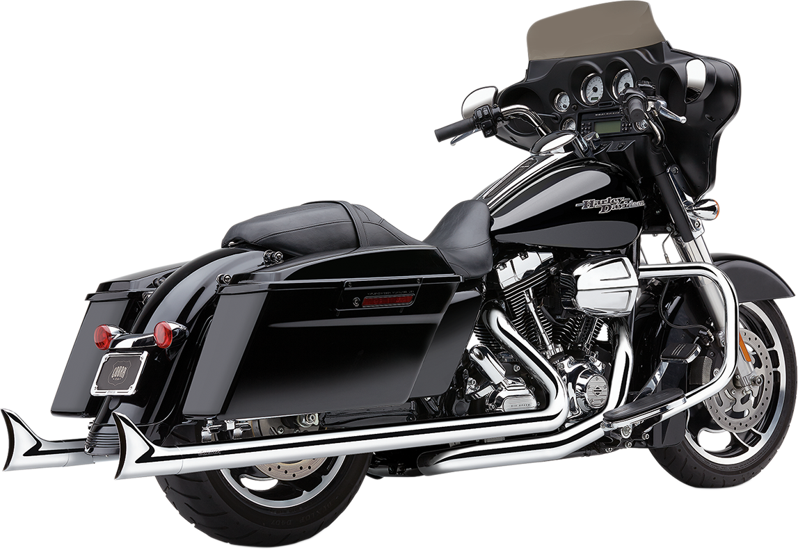 Cobra Dual Speedster Exhaust - Chrome - Fishtail - '17-'19 Dresser