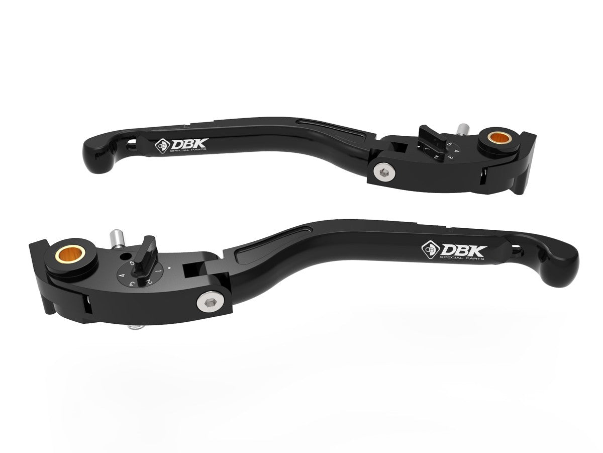 Ducabike DBK LEA16 Brake / Clutch Adjustable Levers Eco GP 2 - BLACK-BLACK