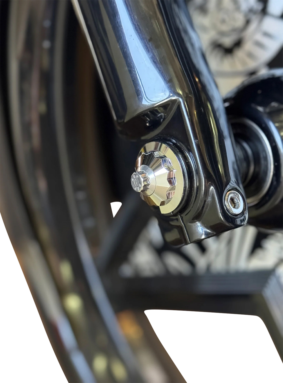 Paul Yaffe Bagger Nation Y-Axle With 12 Point Style Axle Cover Kit - Custom - Front - Chrome - 25 MM