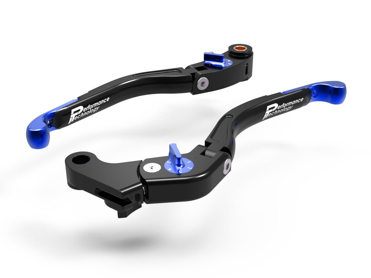 Ducabike DBK LEA06 Brake / Clutch Adjustable Levers Eco GP 2 - BLACK-BLUE