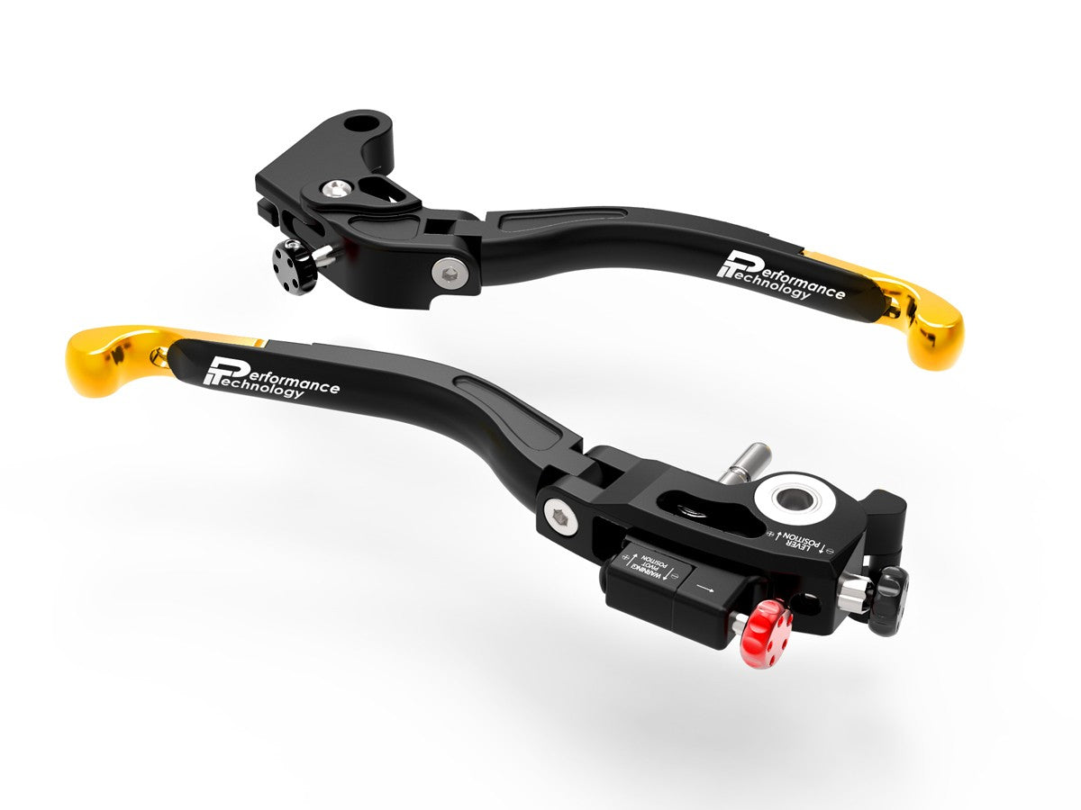 Ducabike DBK L11 Ultimate Brake + Clutch Levers Double Adjustment - BLACK-GOLD