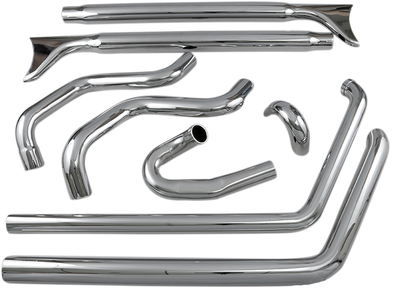 Bassani Xhaust True Duals Exhaust System With Fishtail Mufflers — Without Baffles