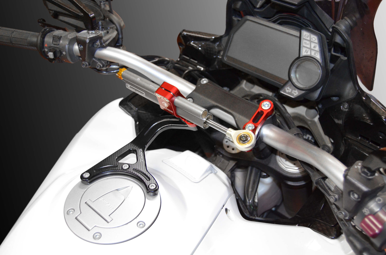 Ducabike DBK SAS11 MTS My10/11 Kit Mount Steering Damper - BLACK-RED