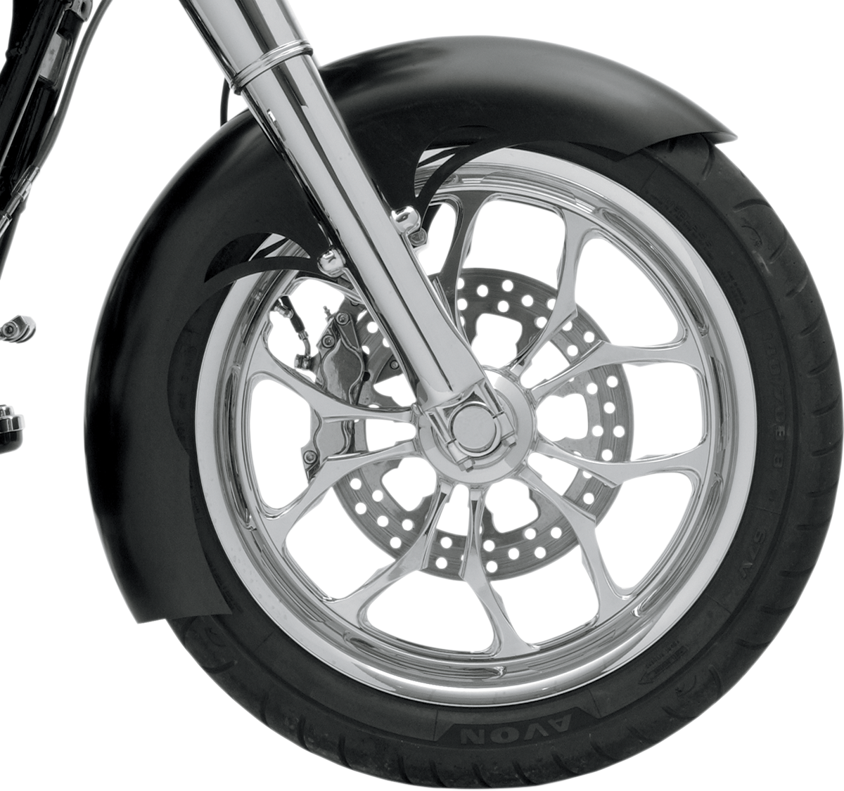 Klock Werks Tude Front Fender - Black - 21" - HD Touring/Trike