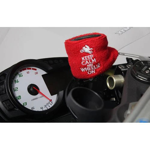 REZSOX Keep Calm And Wheelie On Brake Reservoir Cover