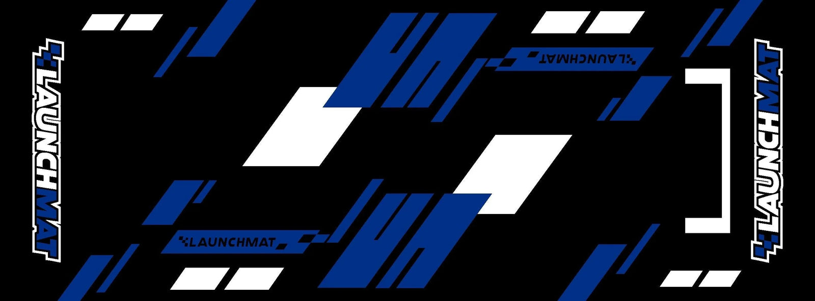Launchmat Carpeted Motorcycle Mats (Block Design)