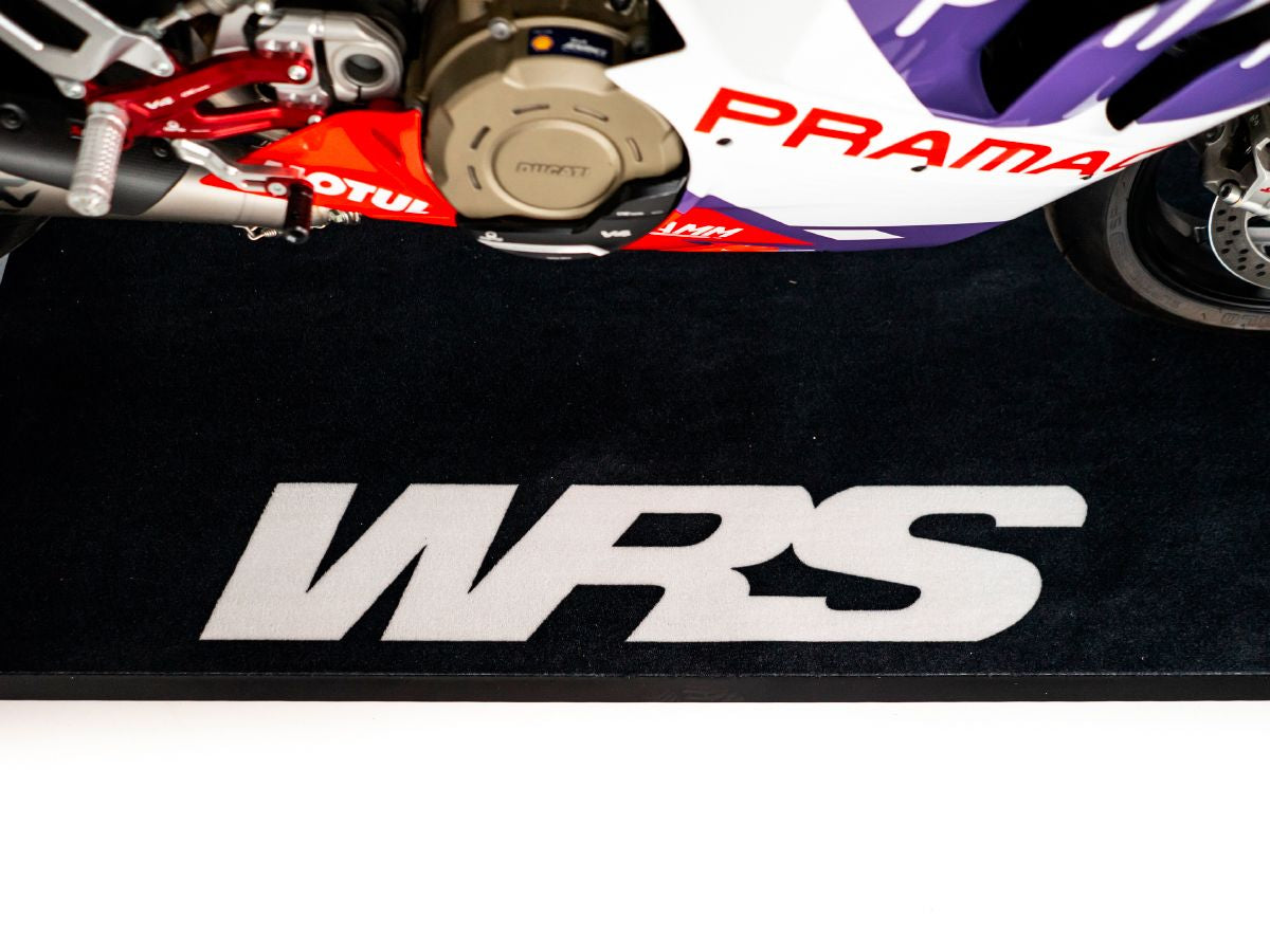 WRS Original Rectangular Motorcycle Carpet With Logo And Italian Flag