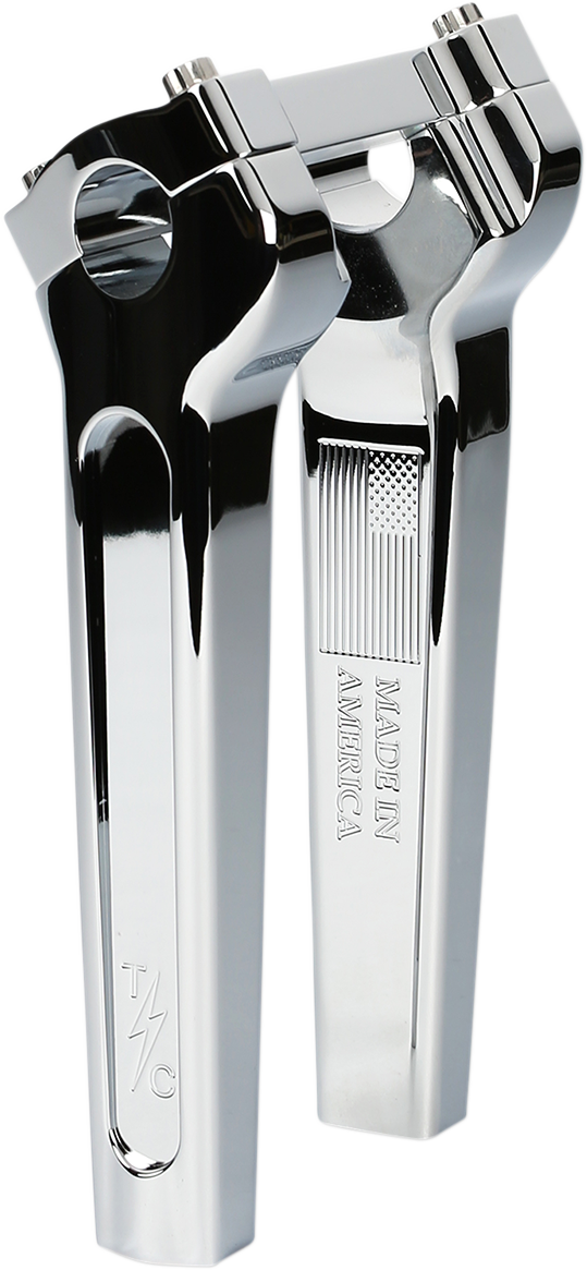 Thrashin Supply CO. Handlebar Risers - Straight - 8" - Chrome