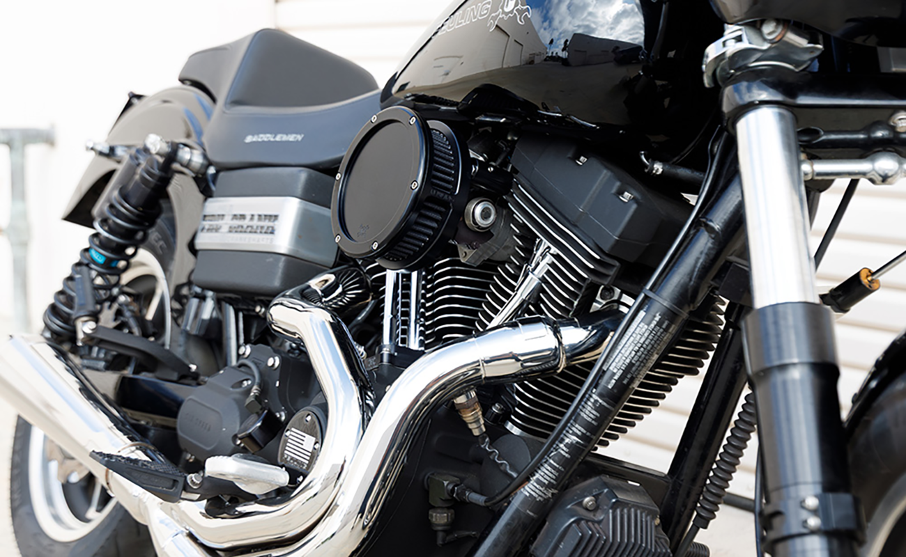 Feuling Parts Slim BA Air Cleaner Kit - Black - Black Filter - Twin Cam