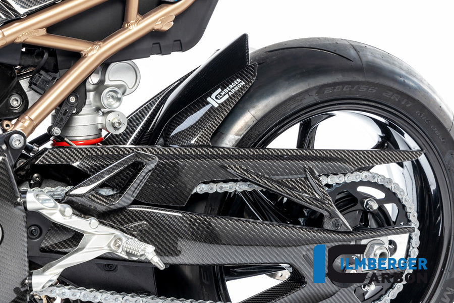 Ilmberger Carbon Rear Hugger With Chain Guard BMW M1000RR / S1000RR - Gloss / Twill