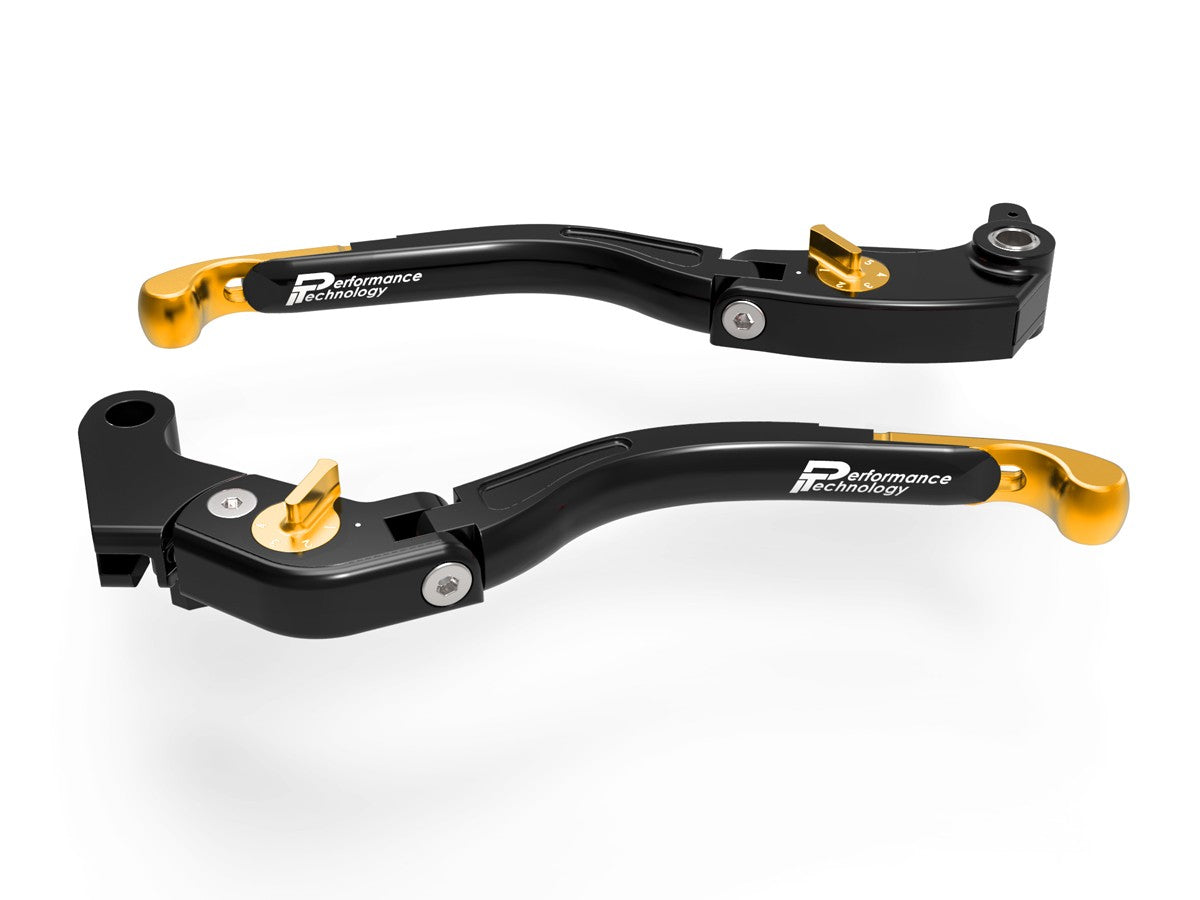 Ducabike DBK LEA11 Brake / Clutch Adjustable Levers Eco GP 2 - BLACK-GOLD