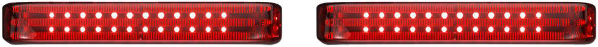 Custom Dynamics Saddlebag LED Lights - Sequential - Chrome/Red