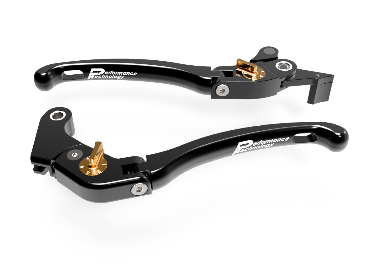 Ducabike DBK LE08 Brake / Clutch Adjustable Levers Eco GP 1 - BLACK-GOLD