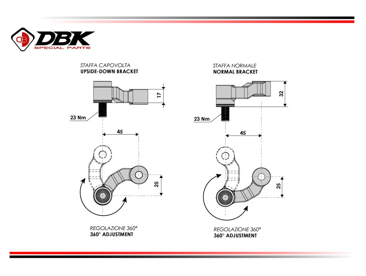 Ducabike DBK ASPE01D BMW R1300GS Rear View Mirror Enlarge Kit