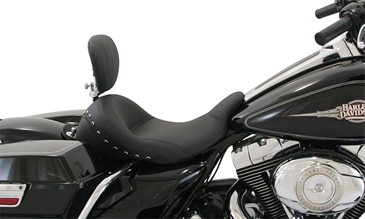 Mustang Lowdown Vintage Seat - Driver Backrest - Chrome Studded - FL '97-'25