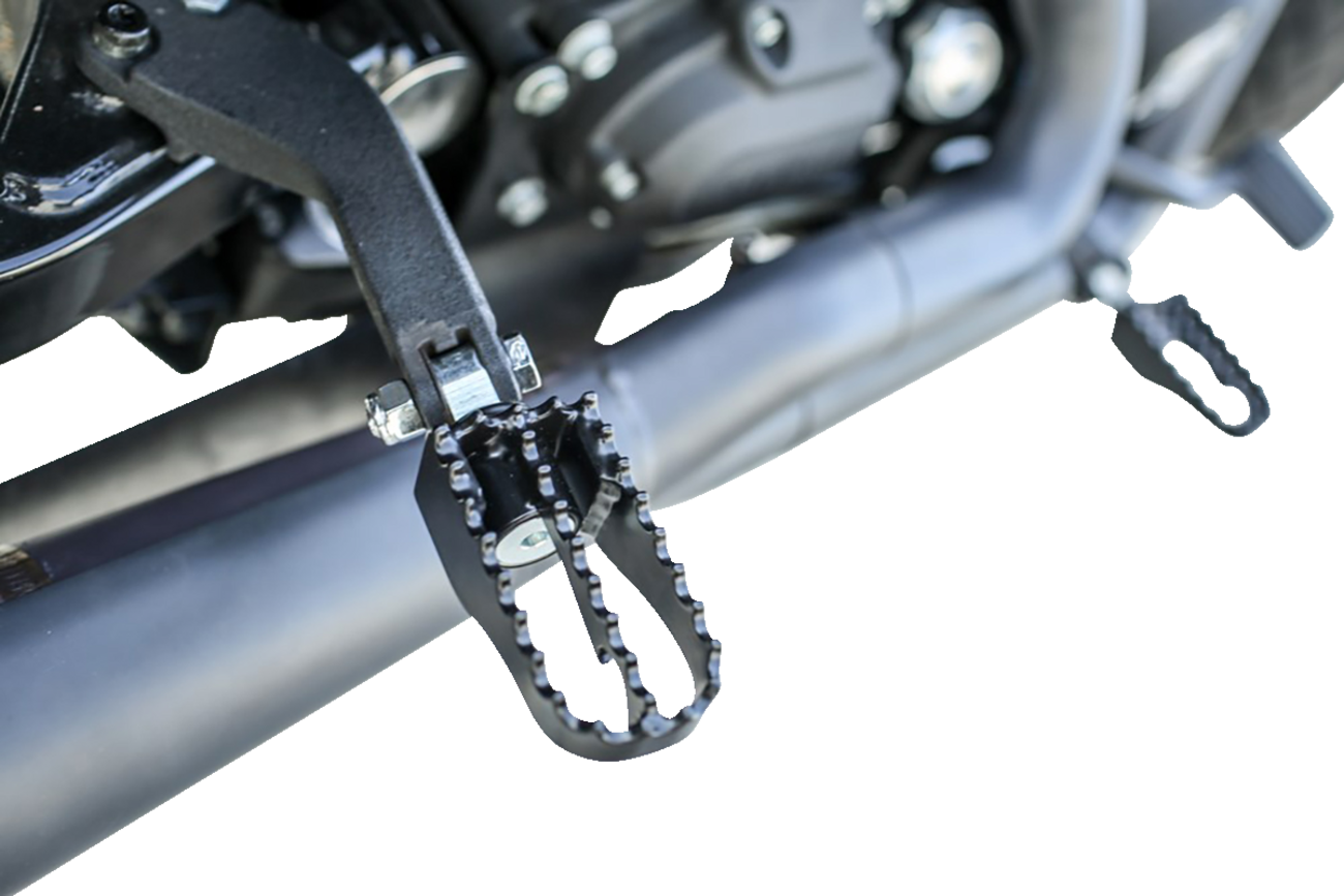 Burly Brand MX Mini Foot Pegs - Driver/Passenger - Black