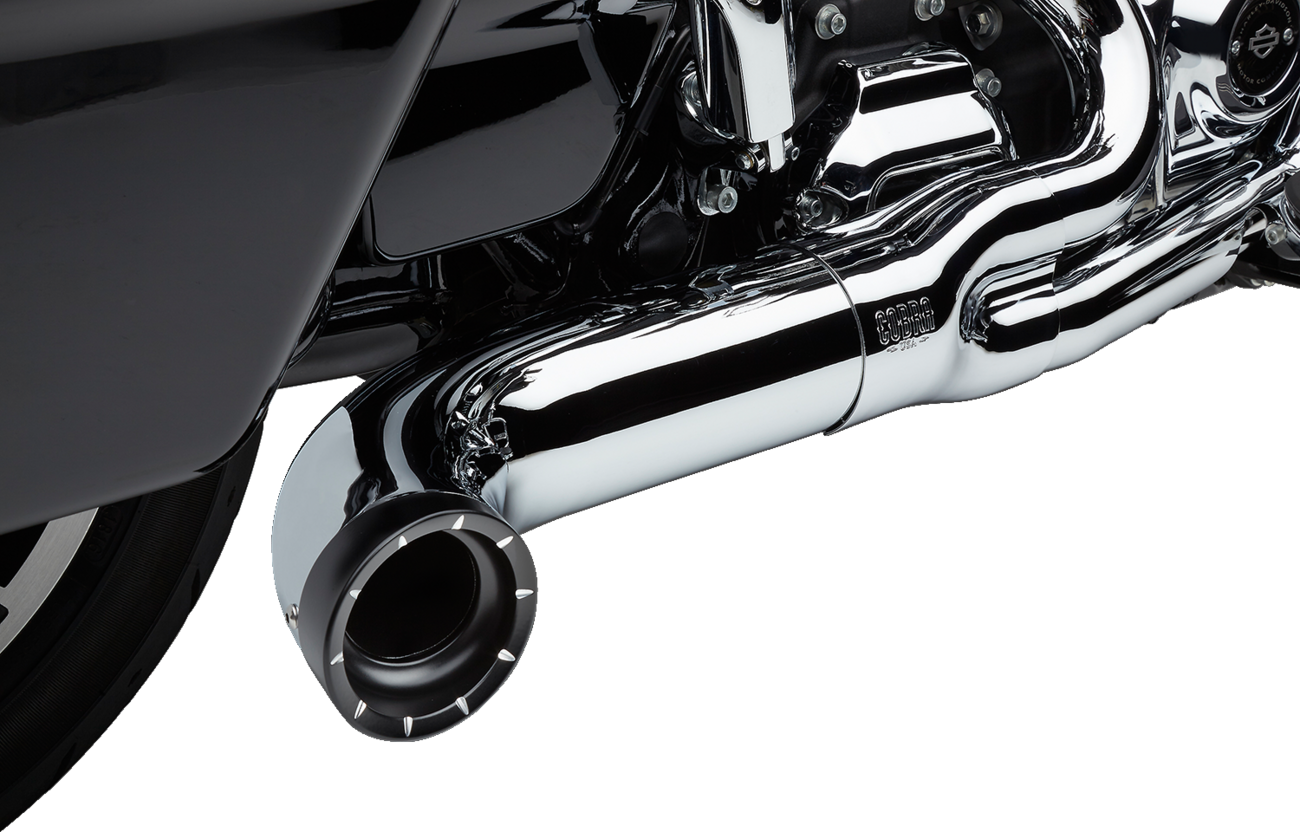 Cobra Turn Out 2-Into-1 Exhaust System - Chrome