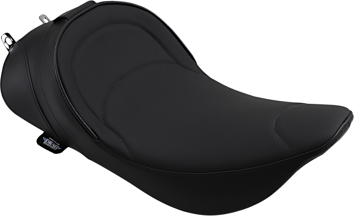 Drag Specialties Seats Solo Seat - Mild Stitched - Driver Backrest Compatible - FLH '97-'07