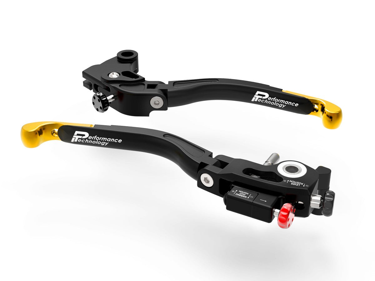 Ducabike DBK L12 Ultimate Brake + Clutch Levers Double Adjustment - BLACK-GOLD