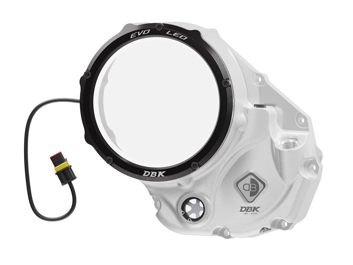 Ducabike DBK CCDVL06 Evo LED Clear Clutch Cover - SILVER-BLACK