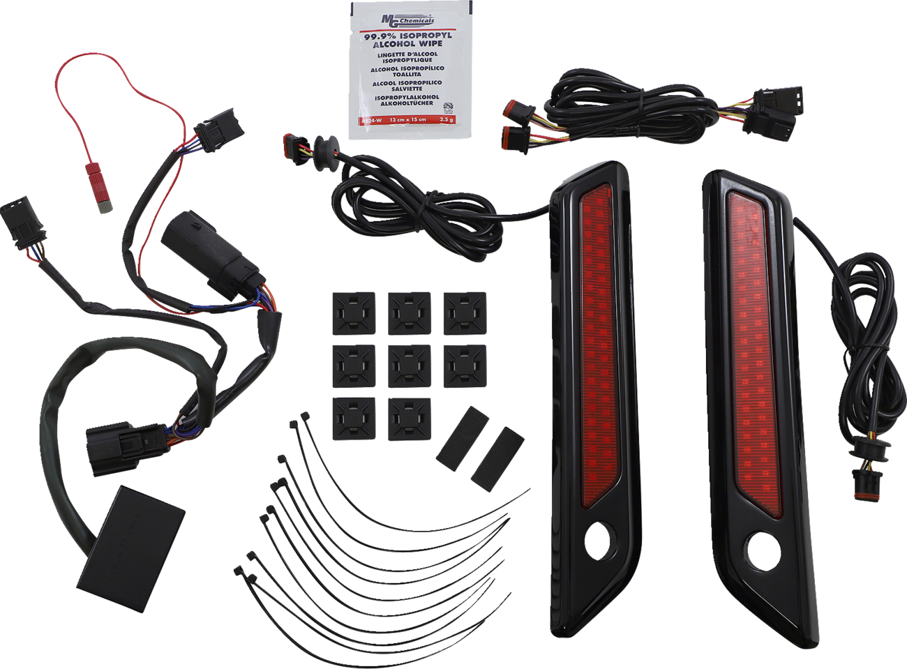 Custom Dynamics Latch Light - Saddlebag - Dual Color - Red - Black