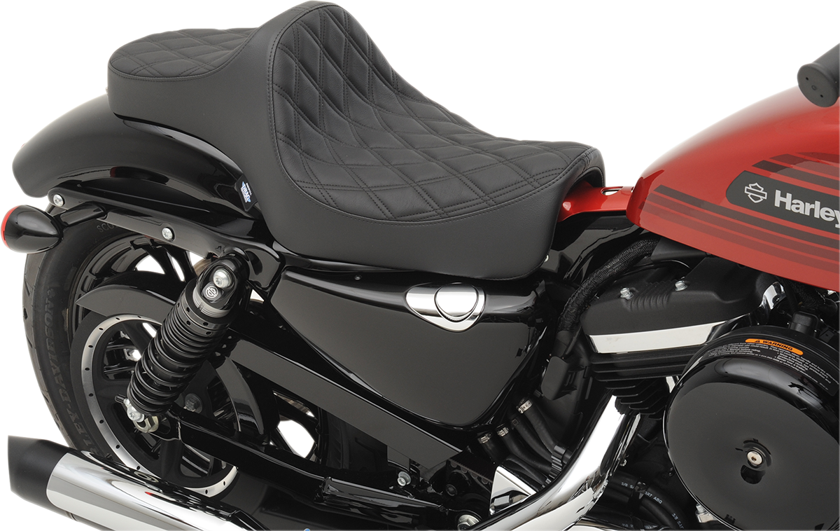 Drag Specialties Seats Predator III Seat - Double Diamond - Black Stitching - 'XL 04-'22