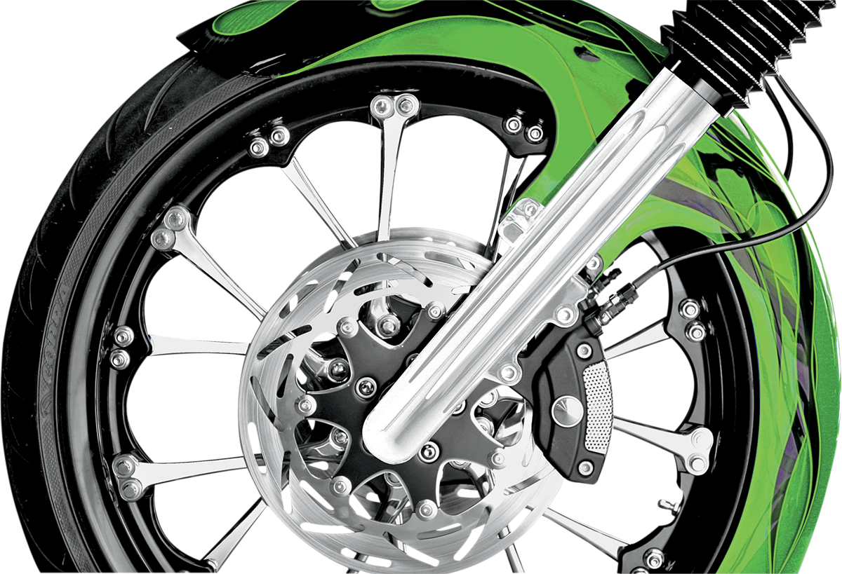 Arlen NESS Fork Legs - Chrome - Deep Cut - Dual Disc - Deep Cut - '08-'13 FLT