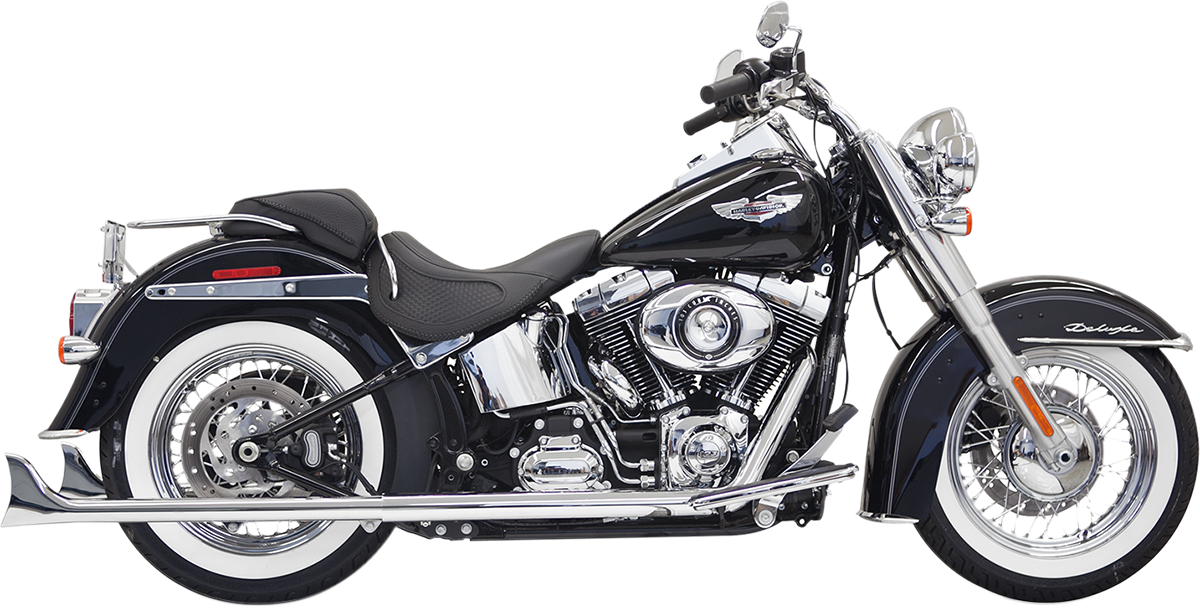 Bassani Xhaust True Duals Exhaust System With Fishtail Mufflers — Without Baffles