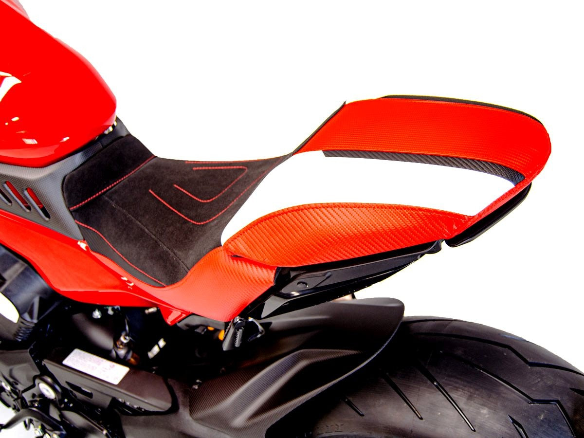 Ducabike DBK CSDV4C01 Diavel V4 Comfort Seat Cover - BLACK-RED-WHITE