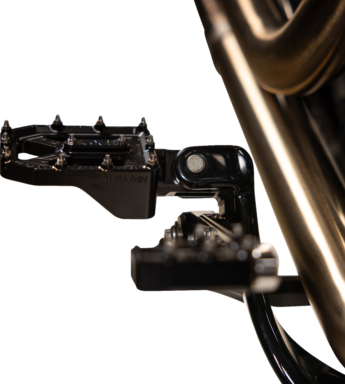 Thrashin Supply CO. Aggressor Foot Pegs - Rear - Black - HD '72-'25