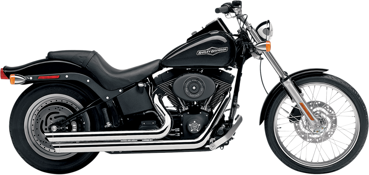 Cobra Speedster Slashdown Exhaust - Chrome - '86-'06 Softail
