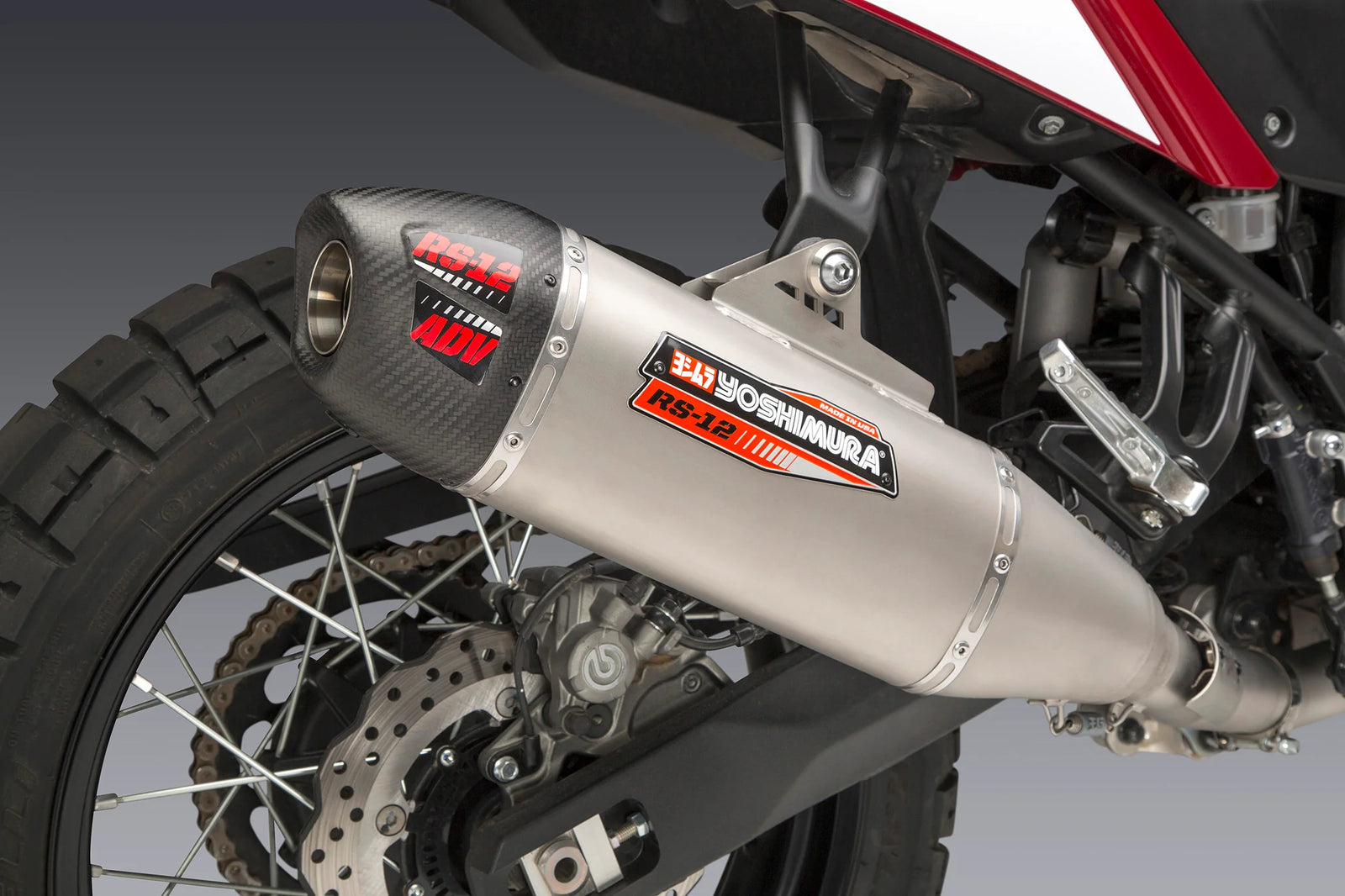 Yoshimura TENERE 700 21-26 RS-12 Stainless Full Exhaust, W/ Stainless Muffler