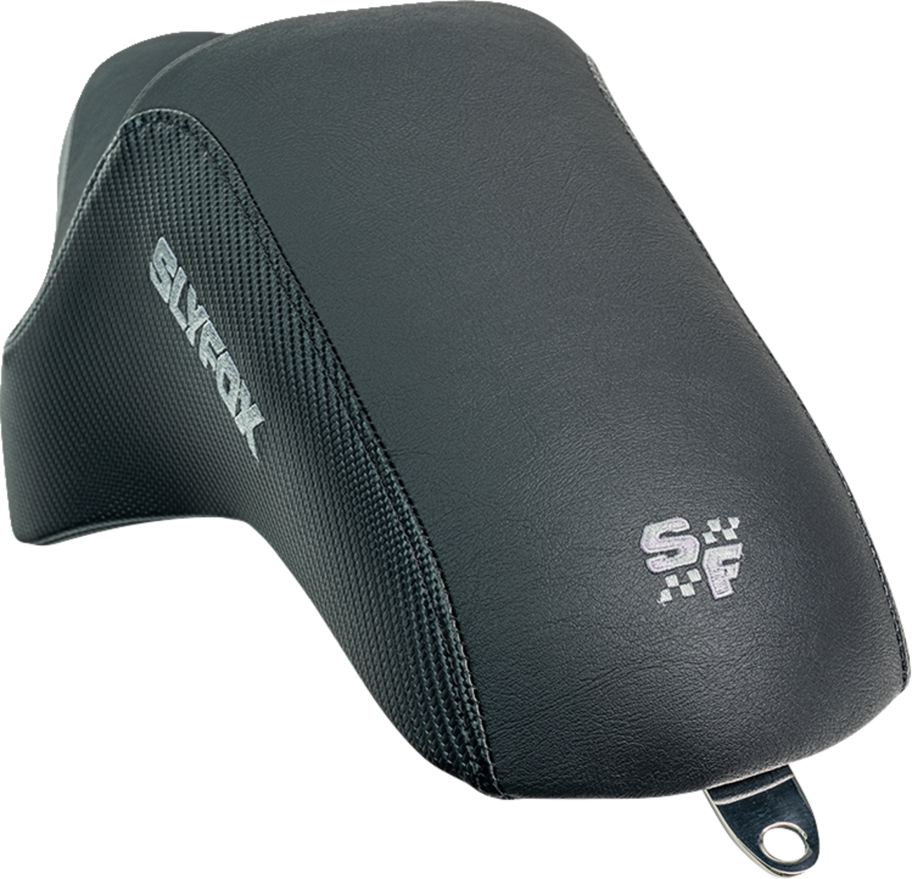 Slyfox Drifter Seat - Gray Logo - Black Vinyl W/ Slipstop - Carbon Fiber - XL '04-'22