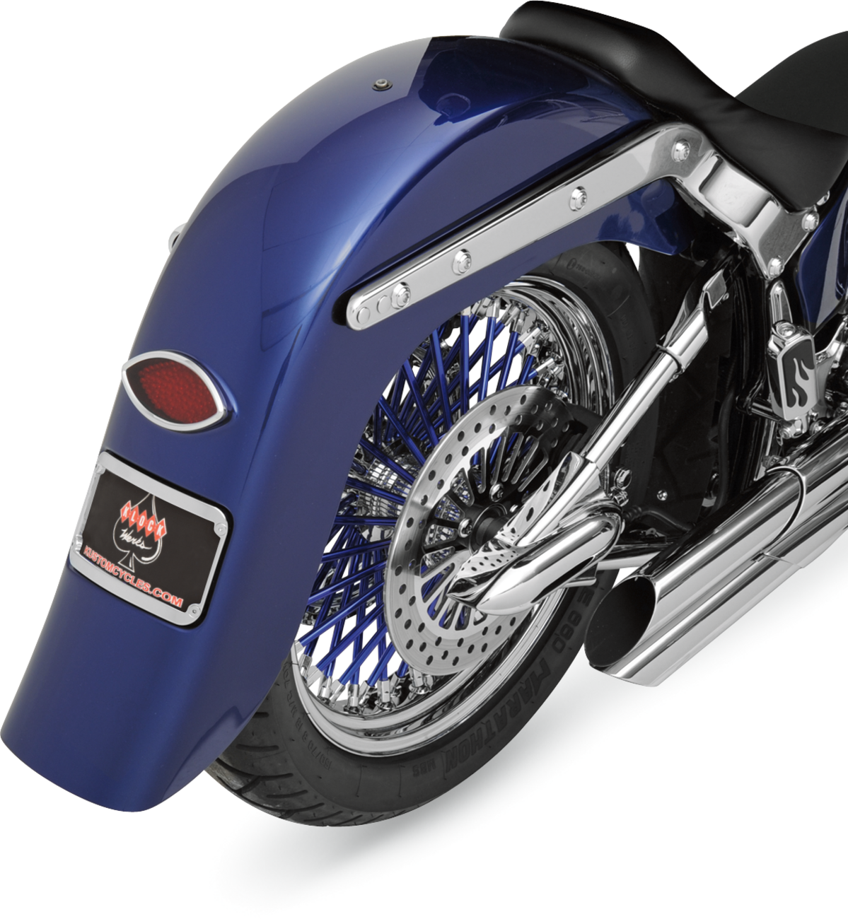 Klock Werks Benchmark 4" Stretched Rear Fender - Frenched - Unfinished - For Custom Application - HD