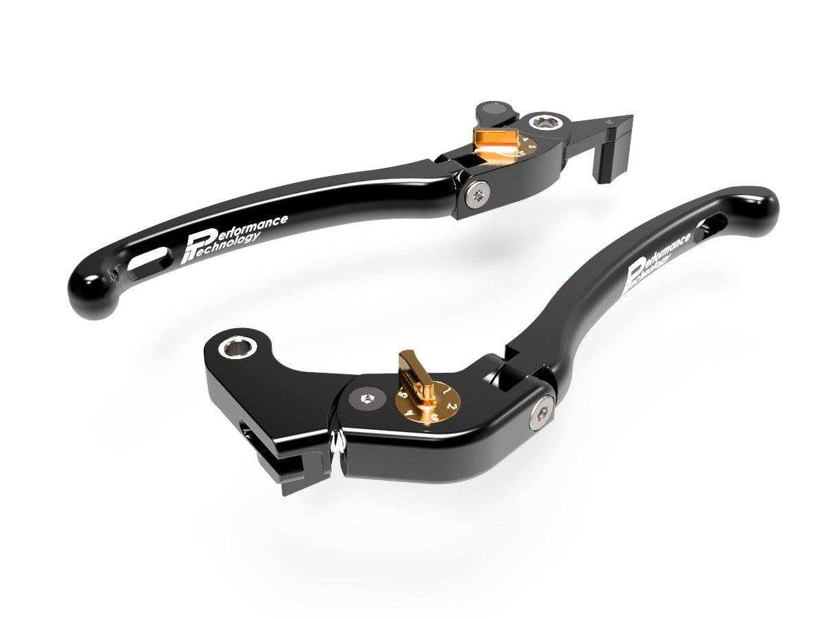 Ducabike DBK LE08 Brake / Clutch Adjustable Levers Eco GP 1 - BLACK-GOLD