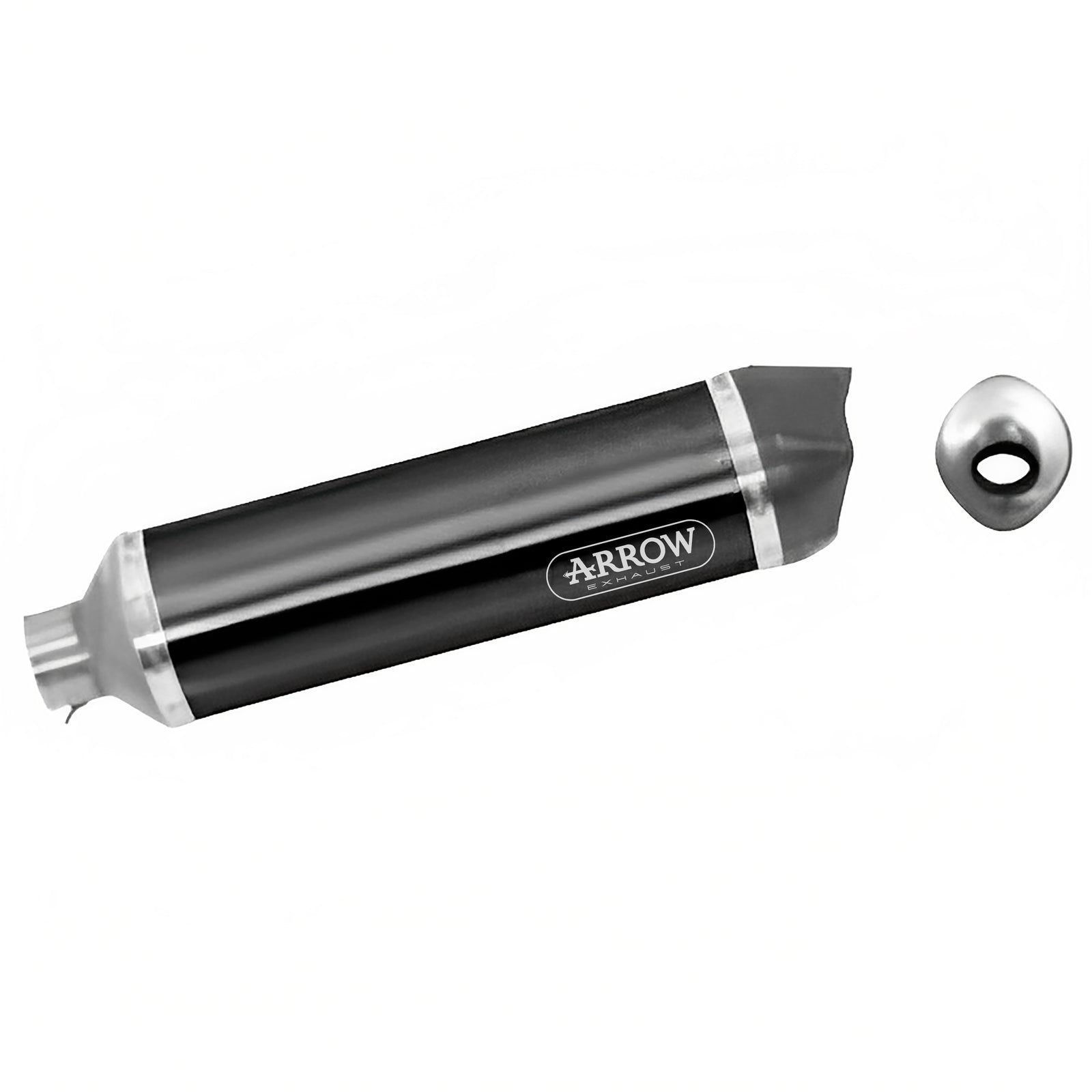 Arrow 73507AKN Race-Tech Aluminium Dark Slip On With Carbon End Cap
