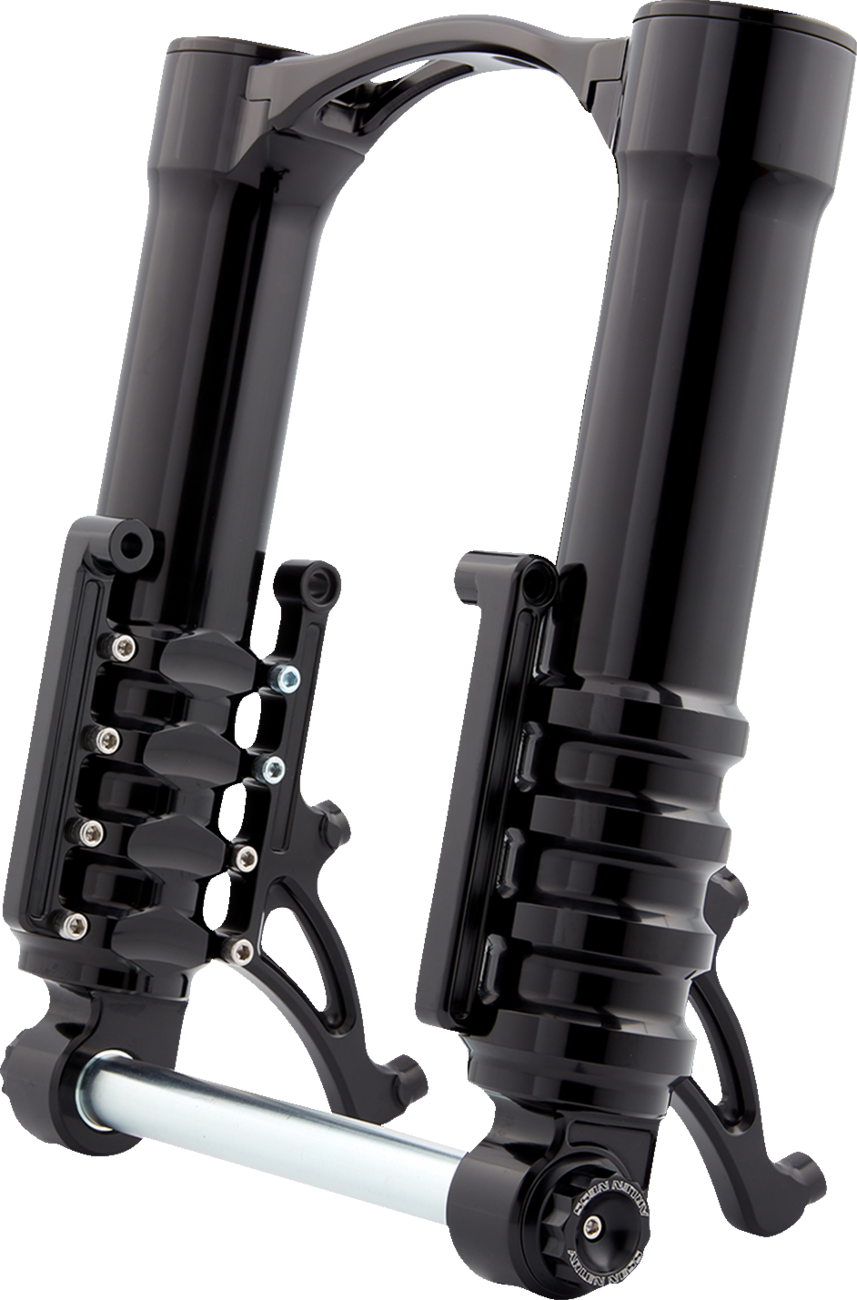 Arlen NESS Fork Legs - 49 MM - Black Anodized - For Custom Radial Mount Brake Caliper