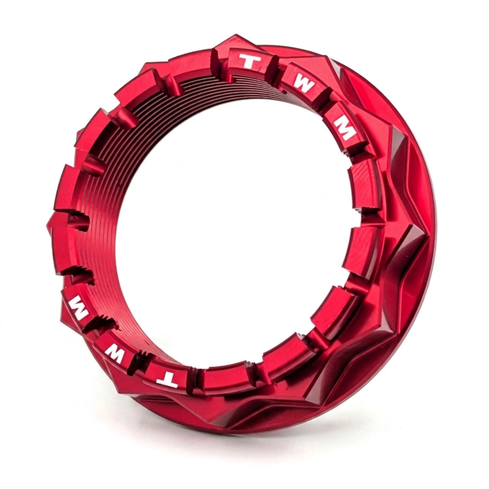 TWM CNC Aluminum Rear Wheel Axle Nut in Red for Ducati - DRPD.01.R