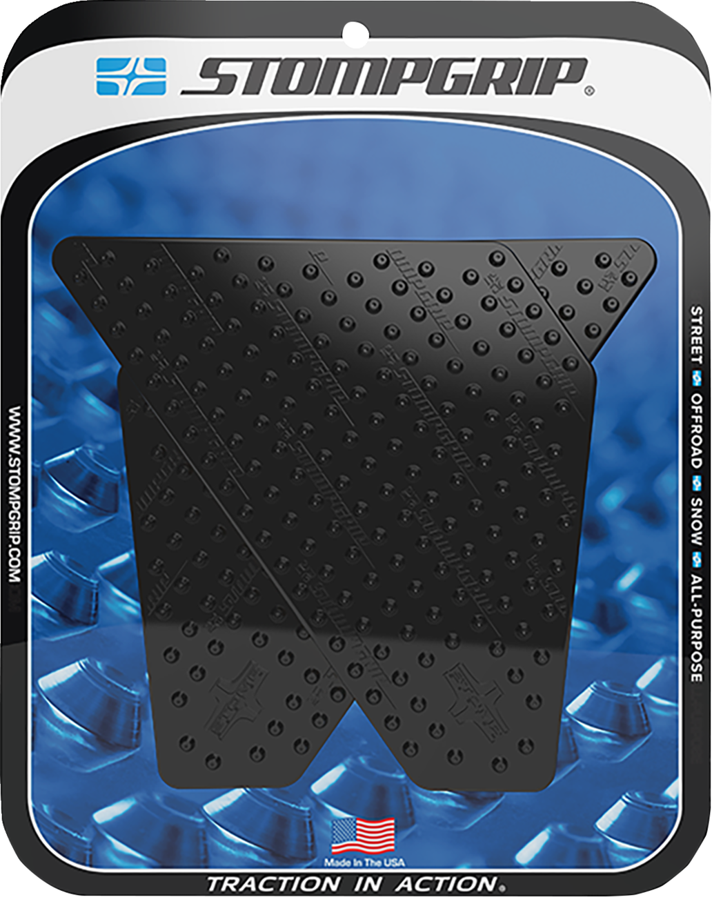 StompGrip Tank Grips - Volcano - Black - Suzuki - DR '07-'25