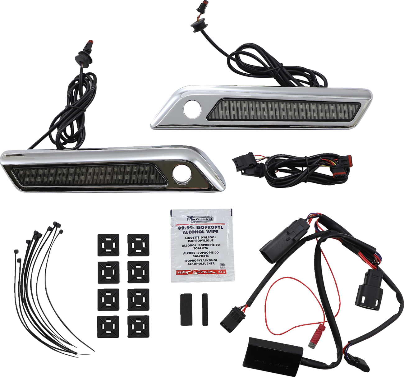 Custom Dynamics Latch Light - Saddlebag - Dual Color - Smoke - Chrome