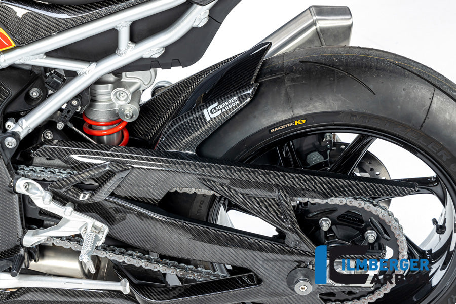 Ilmberger Carbon Rear Hugger With Chain Guard BMW M1000RR / S1000RR - Gloss / Twill