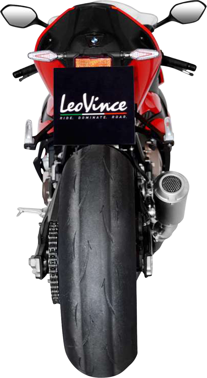 LeoVince LV-10 Slip-On Muffler - Black Stainless Steel - S1000RR